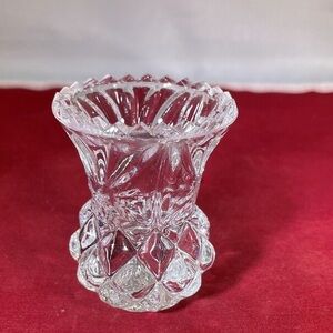 Vintage Crystal Miniature Toothpick Holder. This is a beautiful piece/No Chips